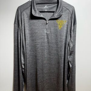 Gray Quarter-Zip Pullover with Yellow NCAL College Basketball Academy Logo